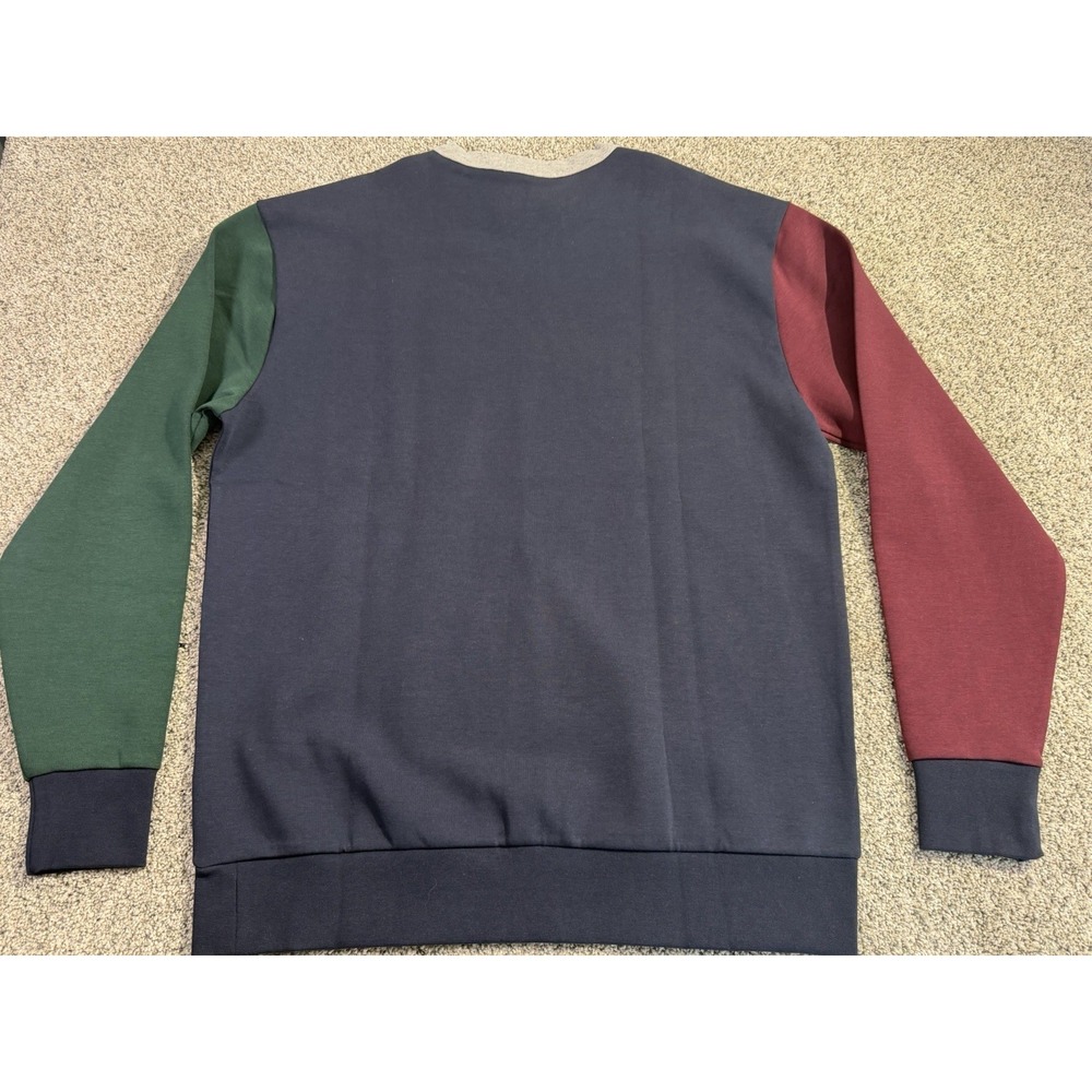 Polo Ralph Lauren Colorblock Sweatshirt Mens‎ LT Pony Blue Green Burgundy Large - Picture 5 of 7
